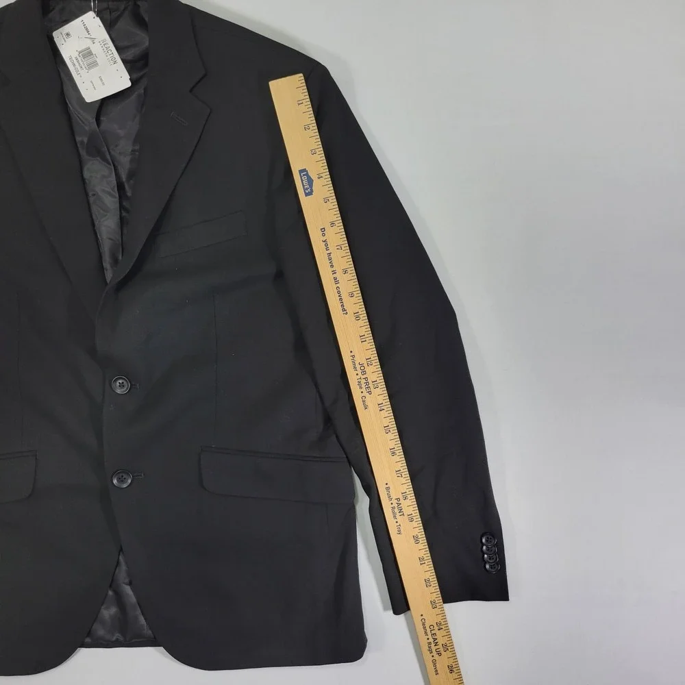Kenneth Cole Reaction Men's‎ Sport Coat Blazer Two Button Black Techni-Cole 38S